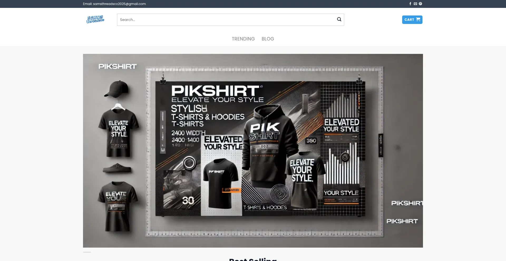 Website screenshot of Samsthreadsco.com