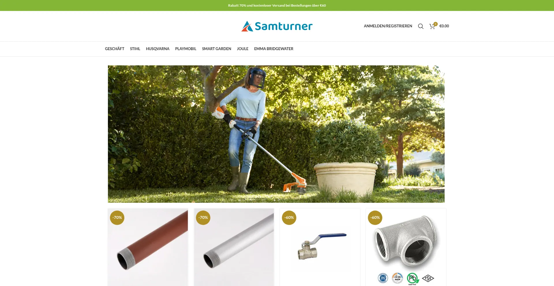 Website screenshot of Samturnerde.com