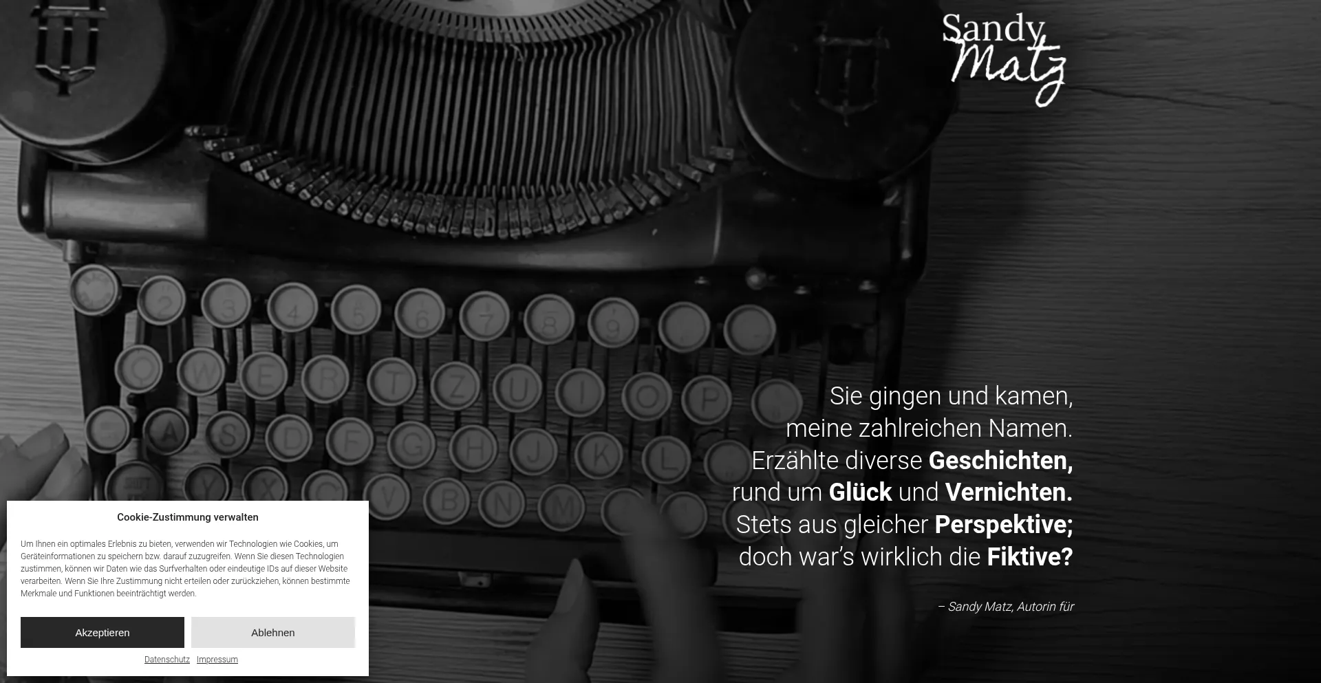 Website screenshot of Sandymatz.ch