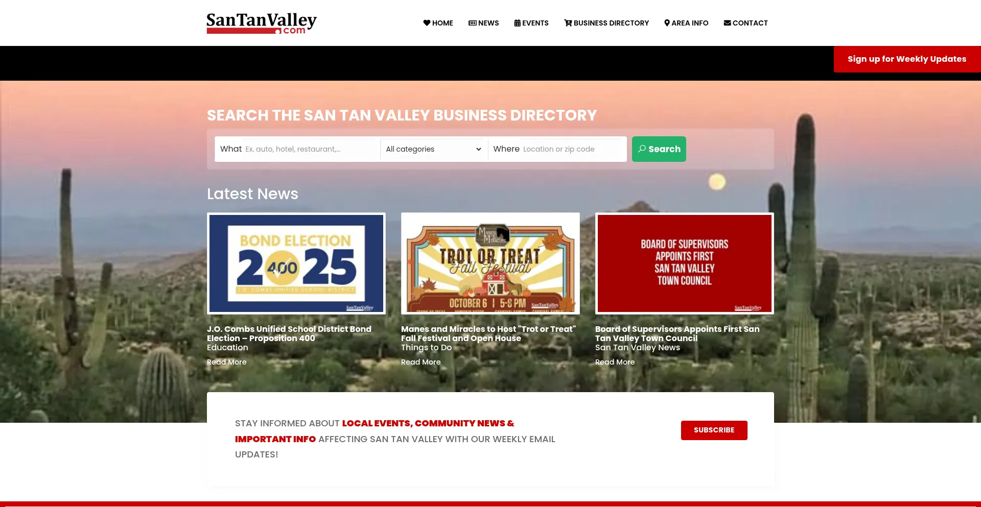 Santanvalley.com Screenshot