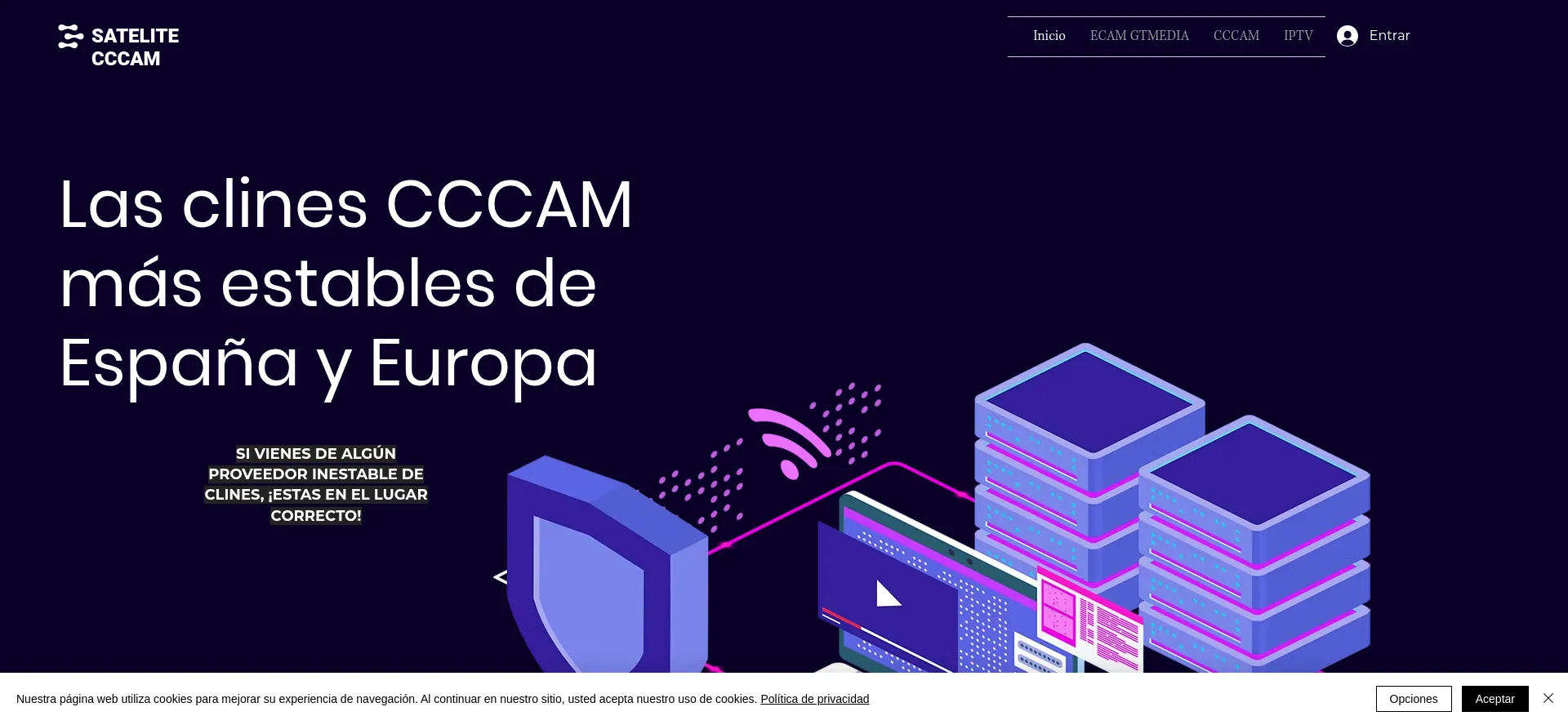 Website screenshot of Sateliteprocam.net