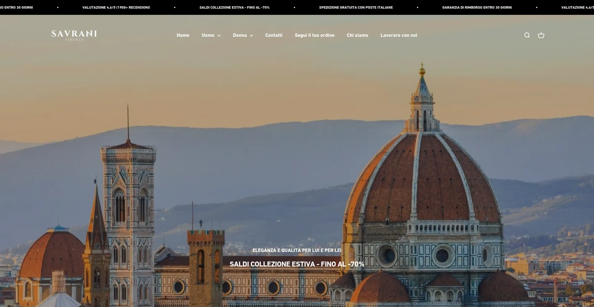 Website screenshot of Savranifirenze.it