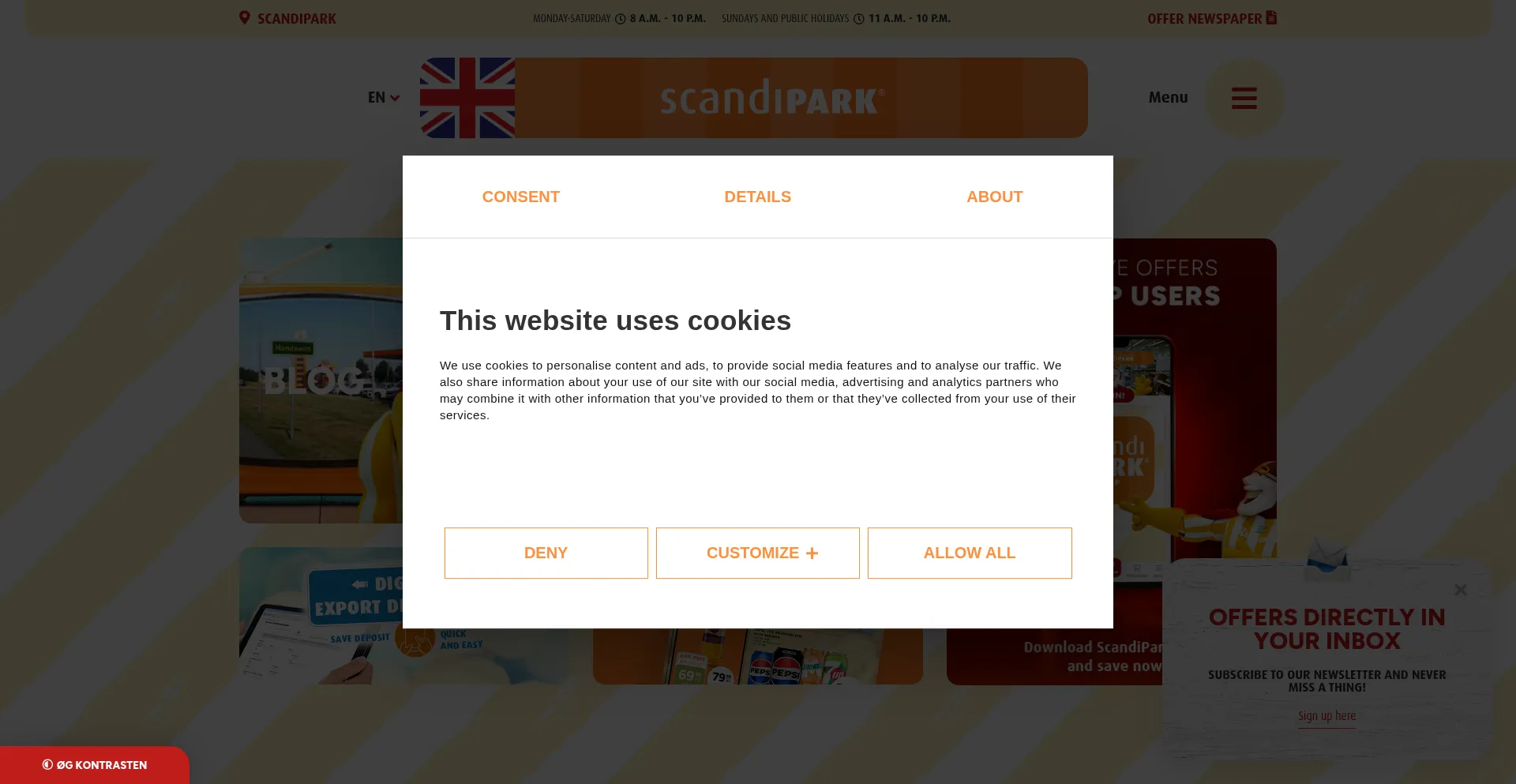 Website screenshot of Scandinavian-park.com