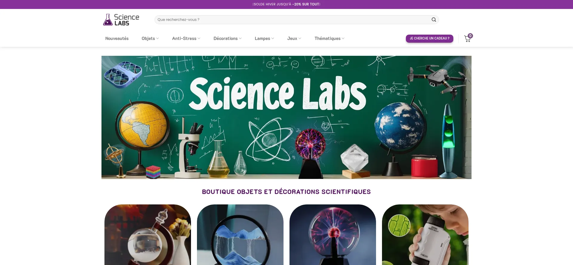 Website screenshot of Science-labs.com