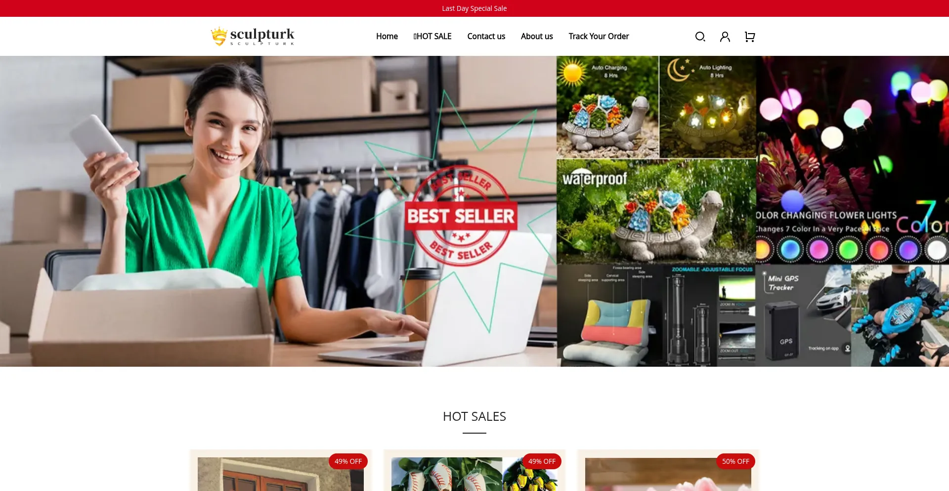 Website screenshot of Sculpturk.com