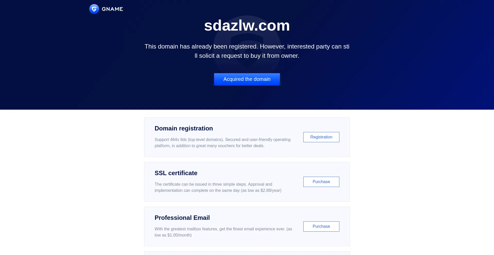 Website screenshot of Sdazlw.com