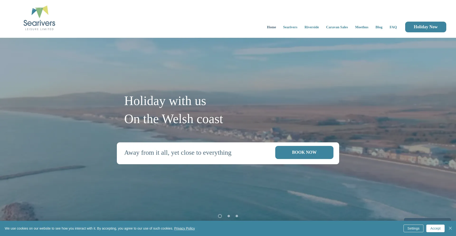 Website screenshot of Seariversleisure.co.uk