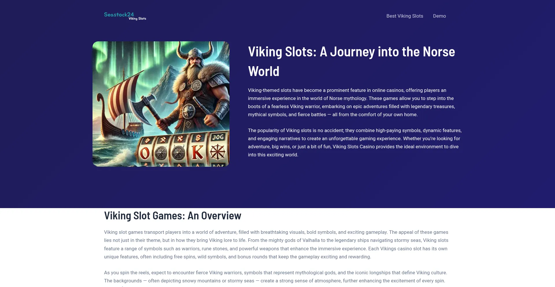 Website screenshot of Seastock24.com