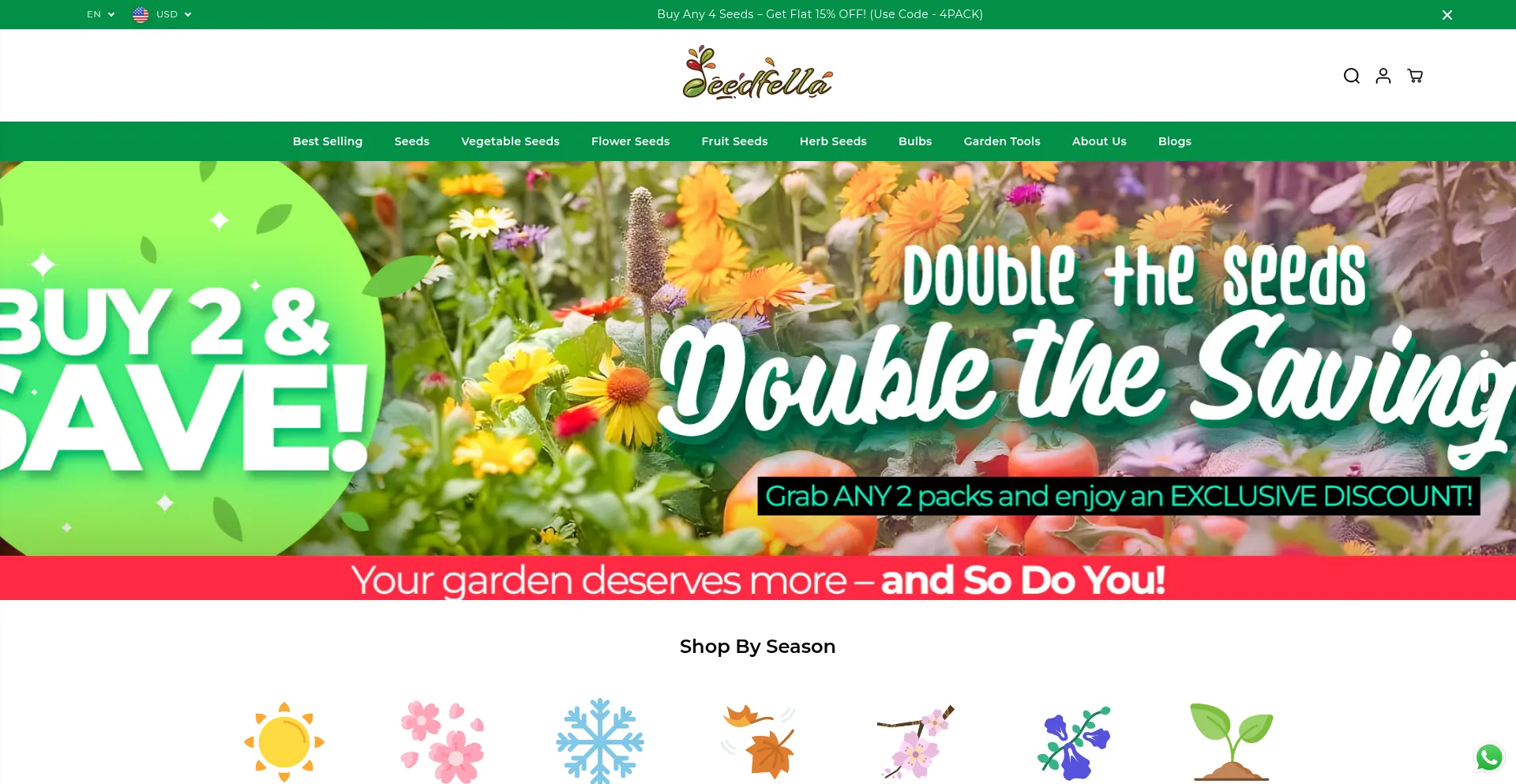Website screenshot of Seedfella.com
