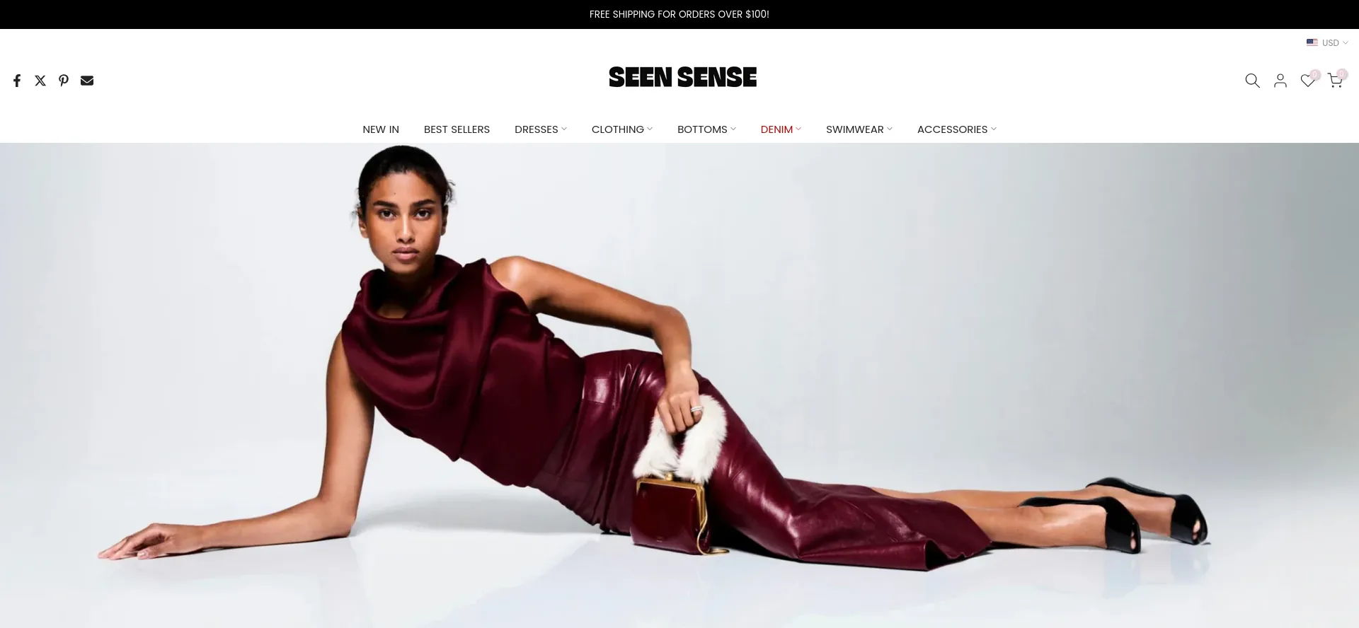 Website screenshot of Seensense.com