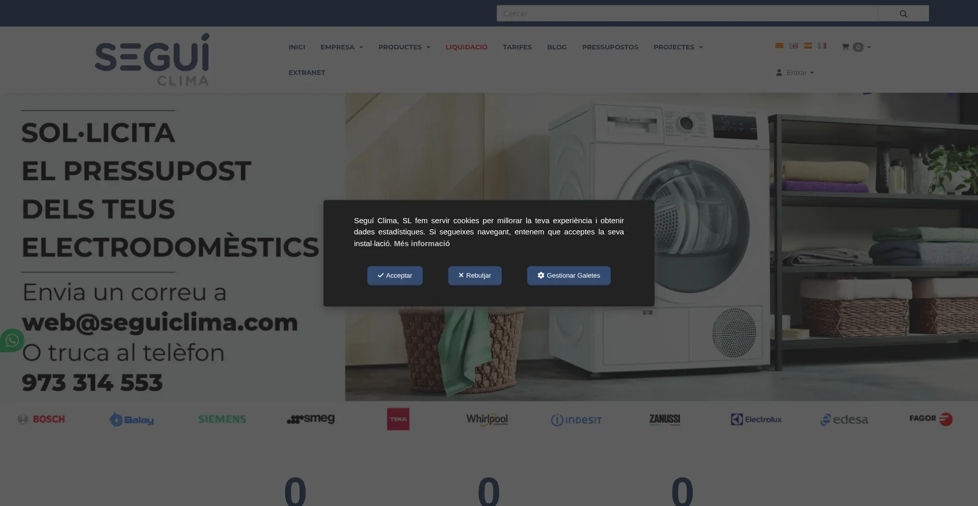 Website screenshot of Seguiclima.com