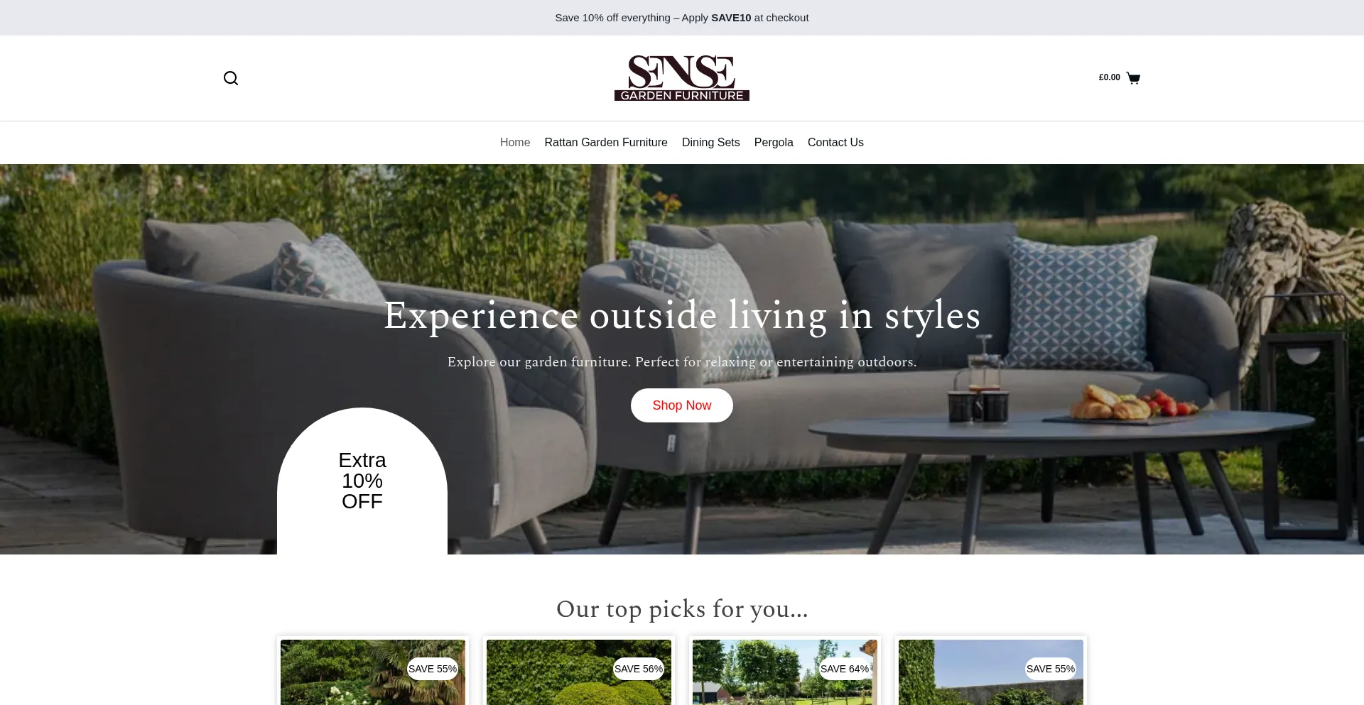 Sensefurnish.com Screenshot