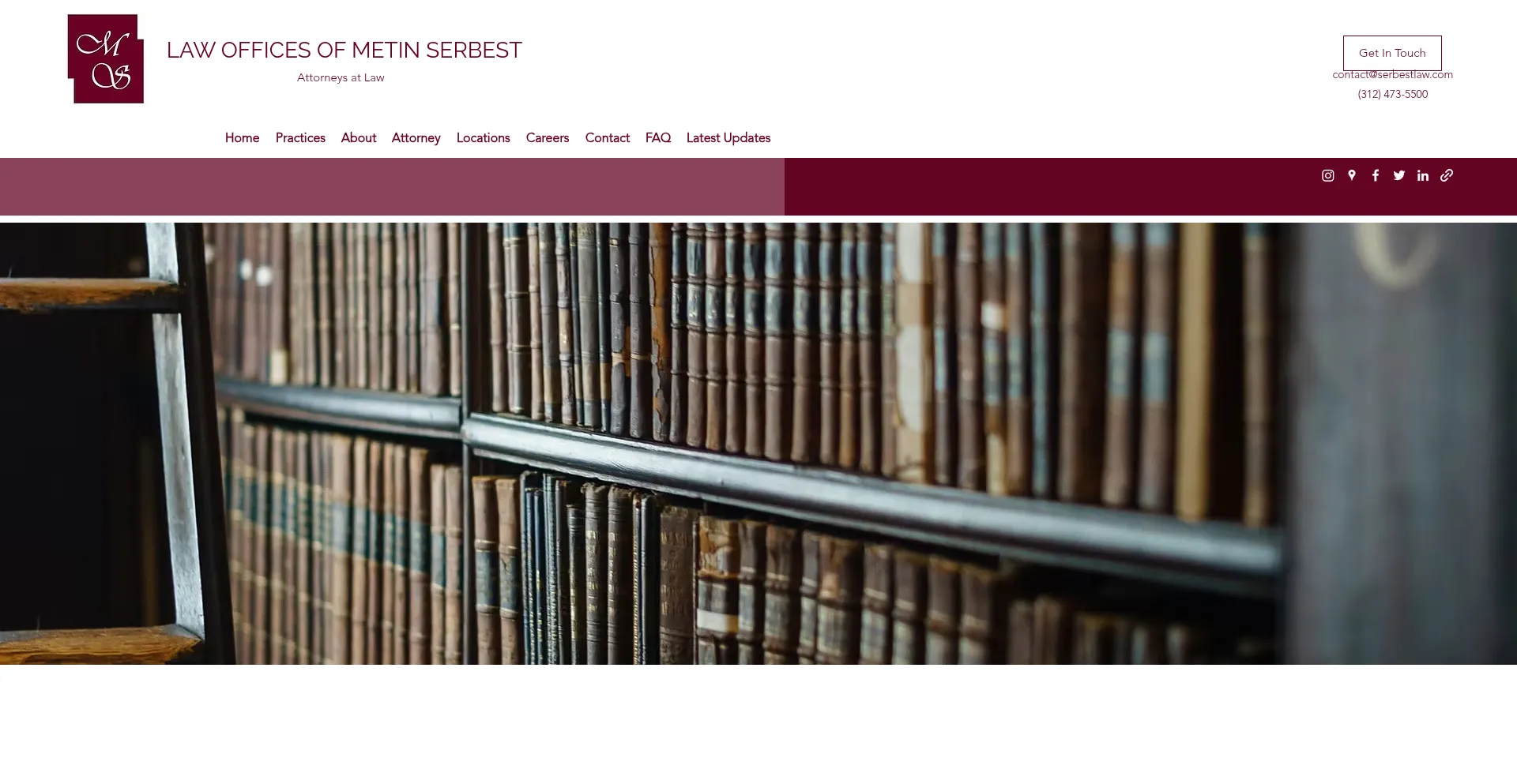 Website screenshot of Serbestlaw.com
