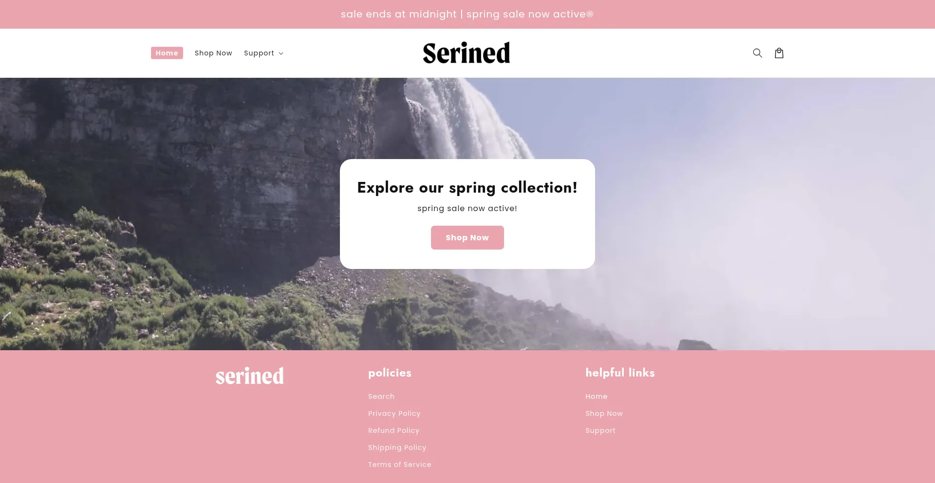 Website screenshot of Serined.com
