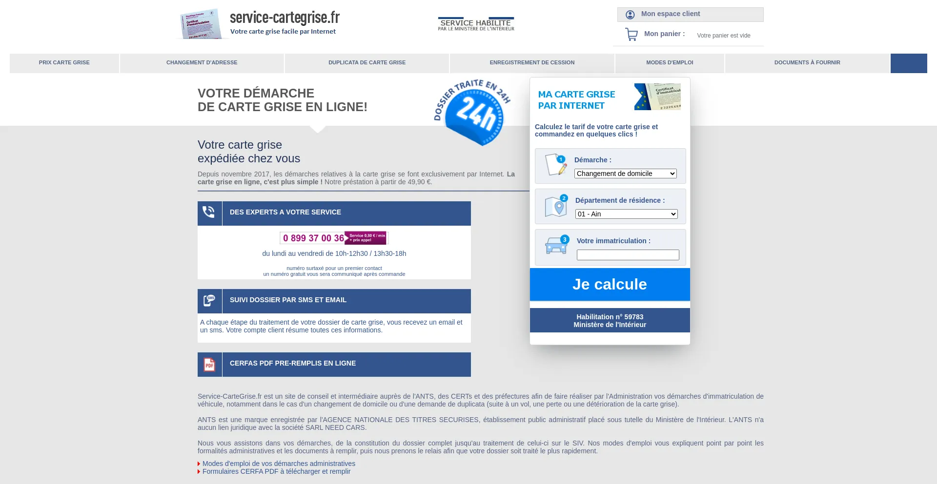 Ist Service-cartegrise.fr sicher und vertrauenswürdig?