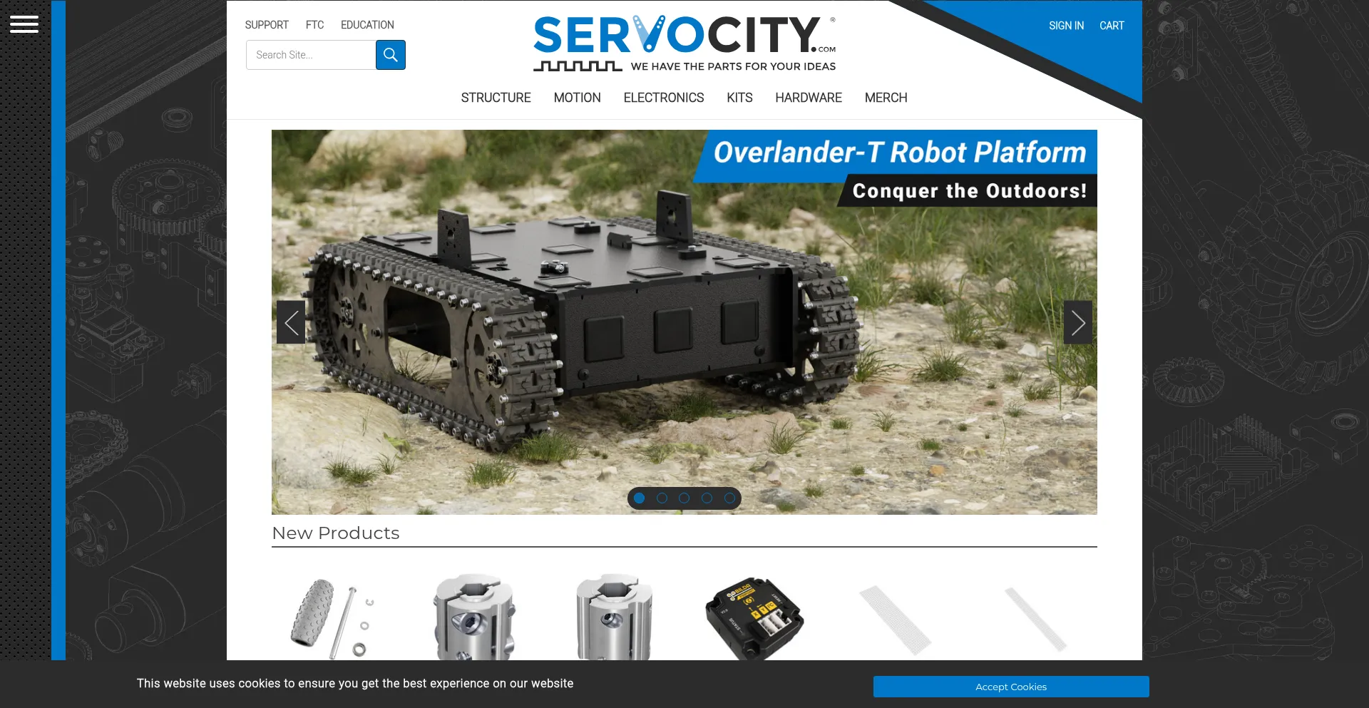 Servocity.com Screenshot