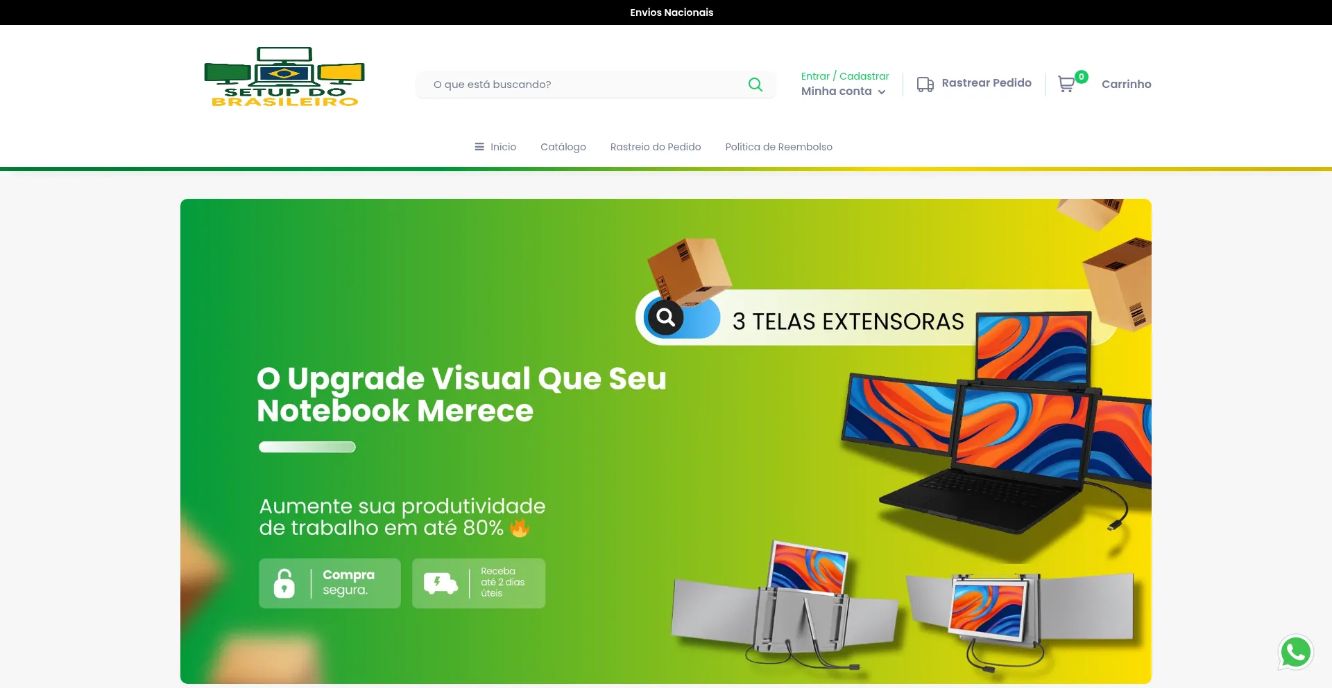 Website screenshot of Setupdobrasileiro.com