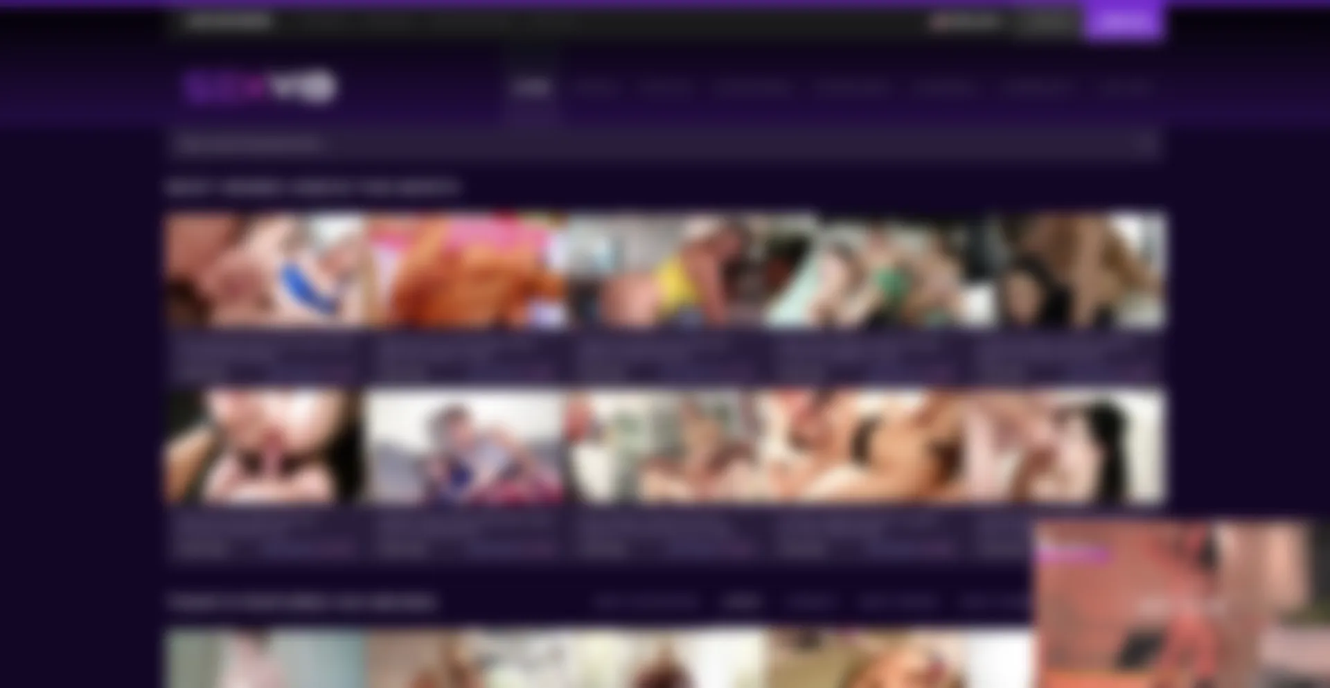 Website screenshot of Sexvid.xxx