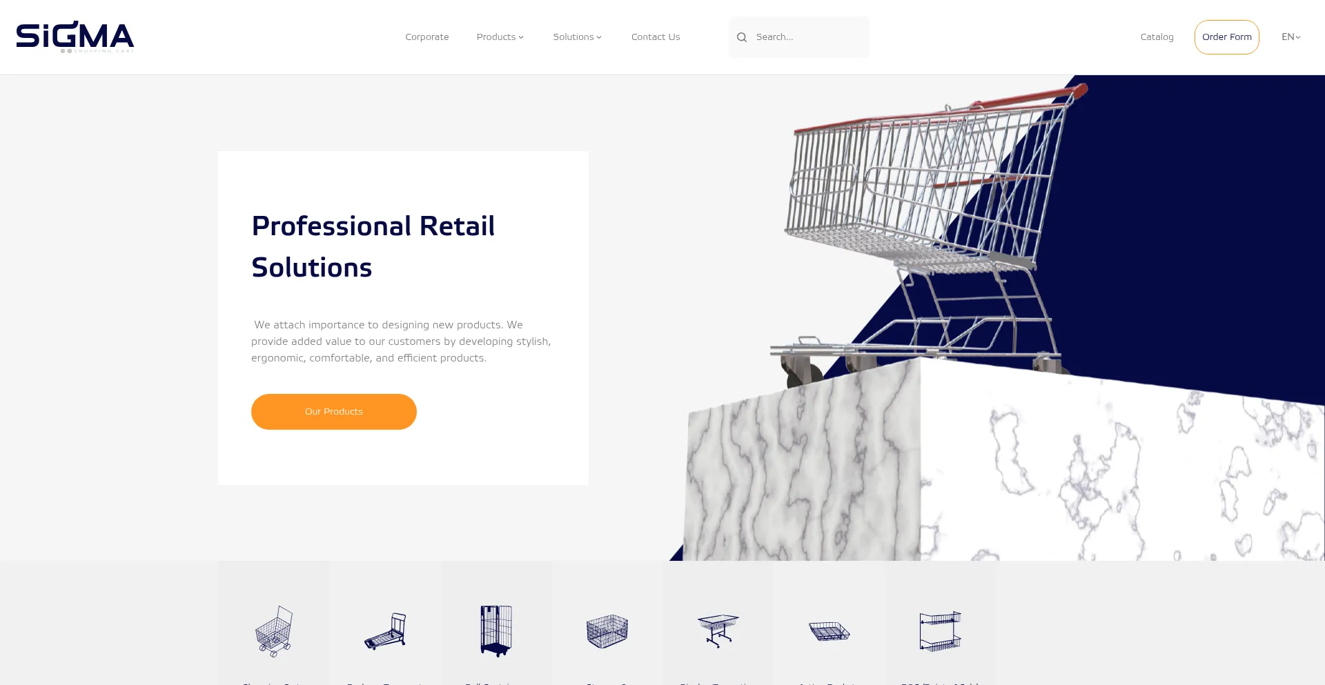 Website screenshot of Sgmcart.com