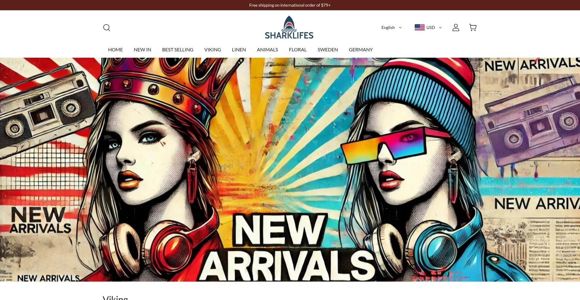 Website screenshot of Sharklifes.com