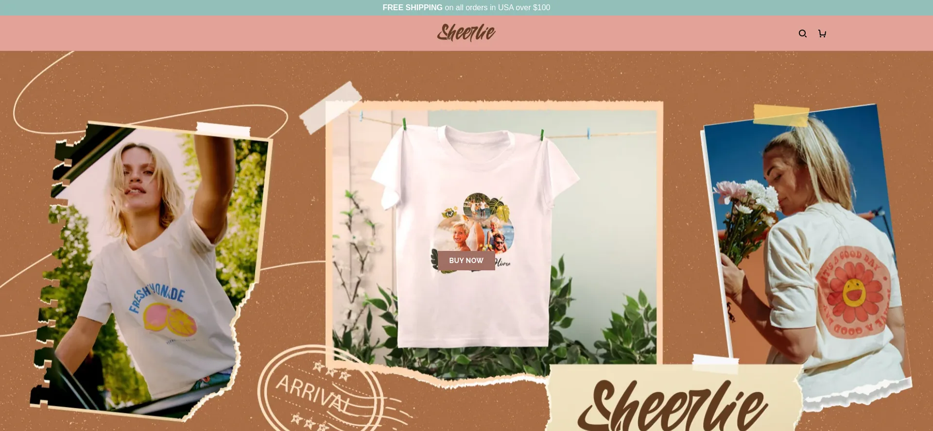 Website screenshot of Sheerlie.com