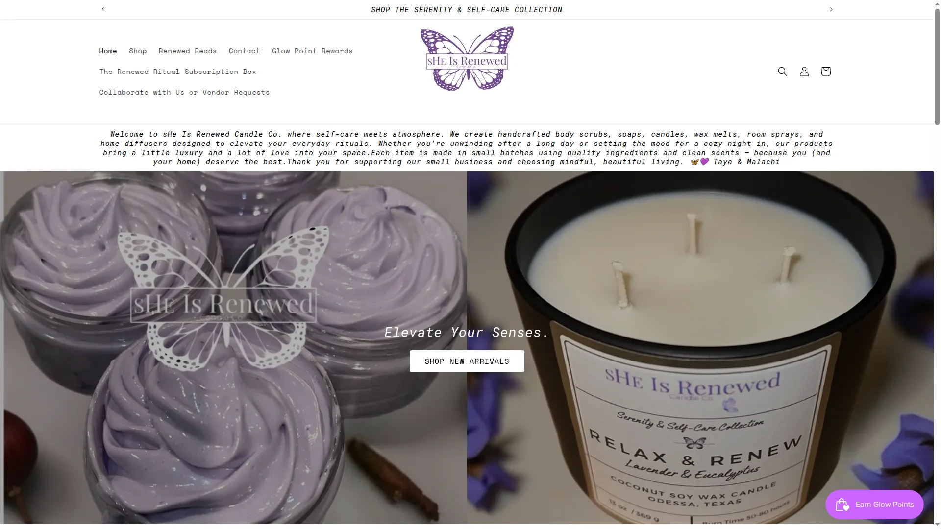 Sheisrenewedcandleco.net