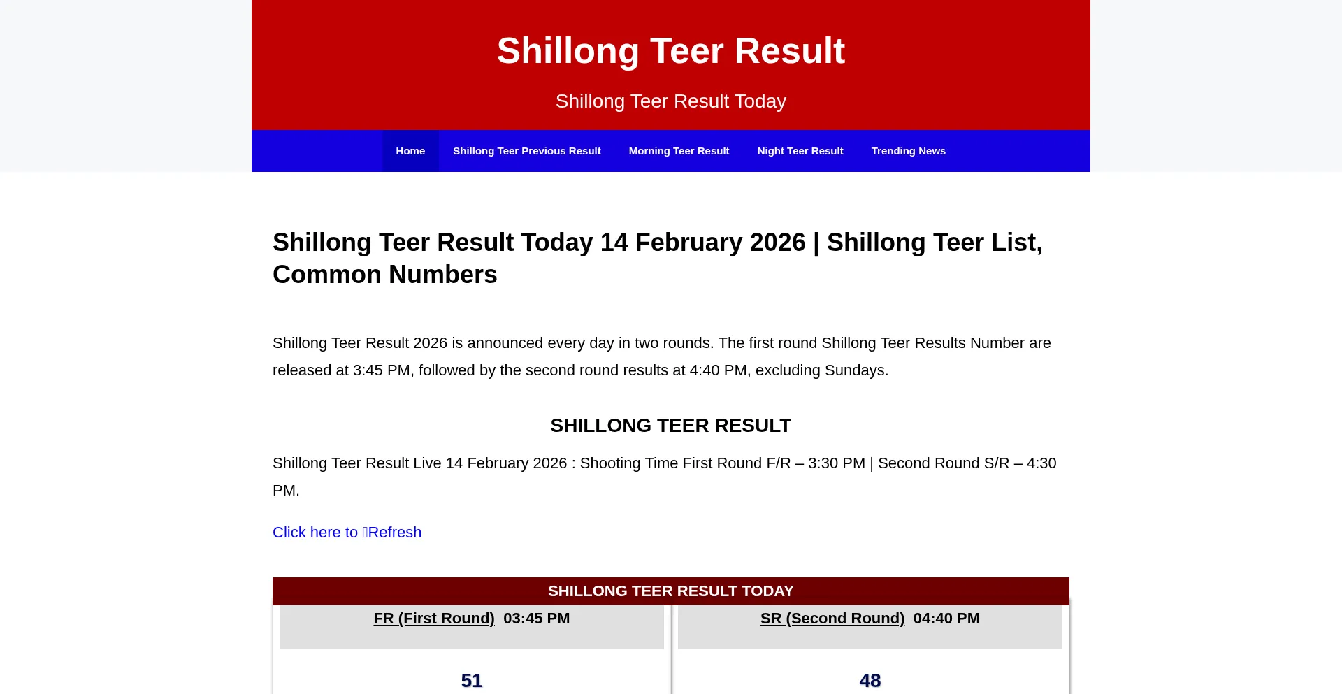 Shillongteerresult.co.com