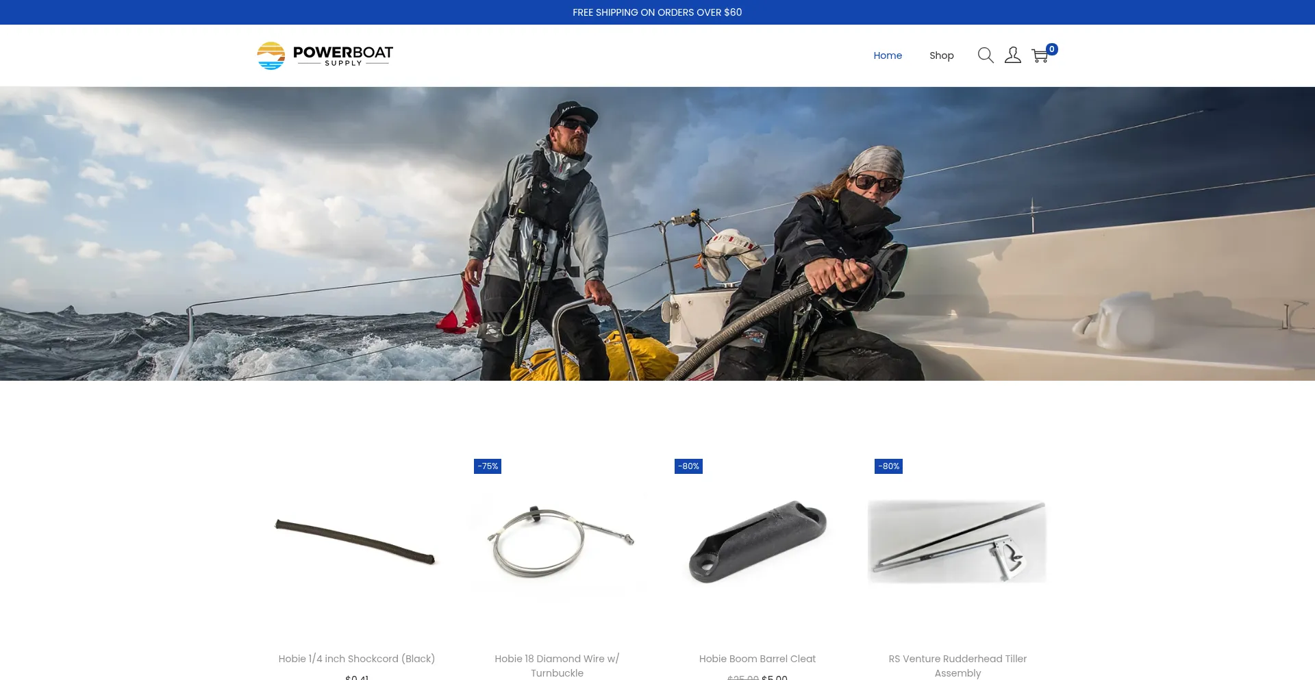 Website screenshot of Shippartsshop.com