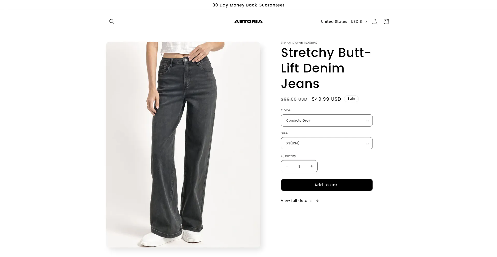 Website screenshot of Shop-astoria.com