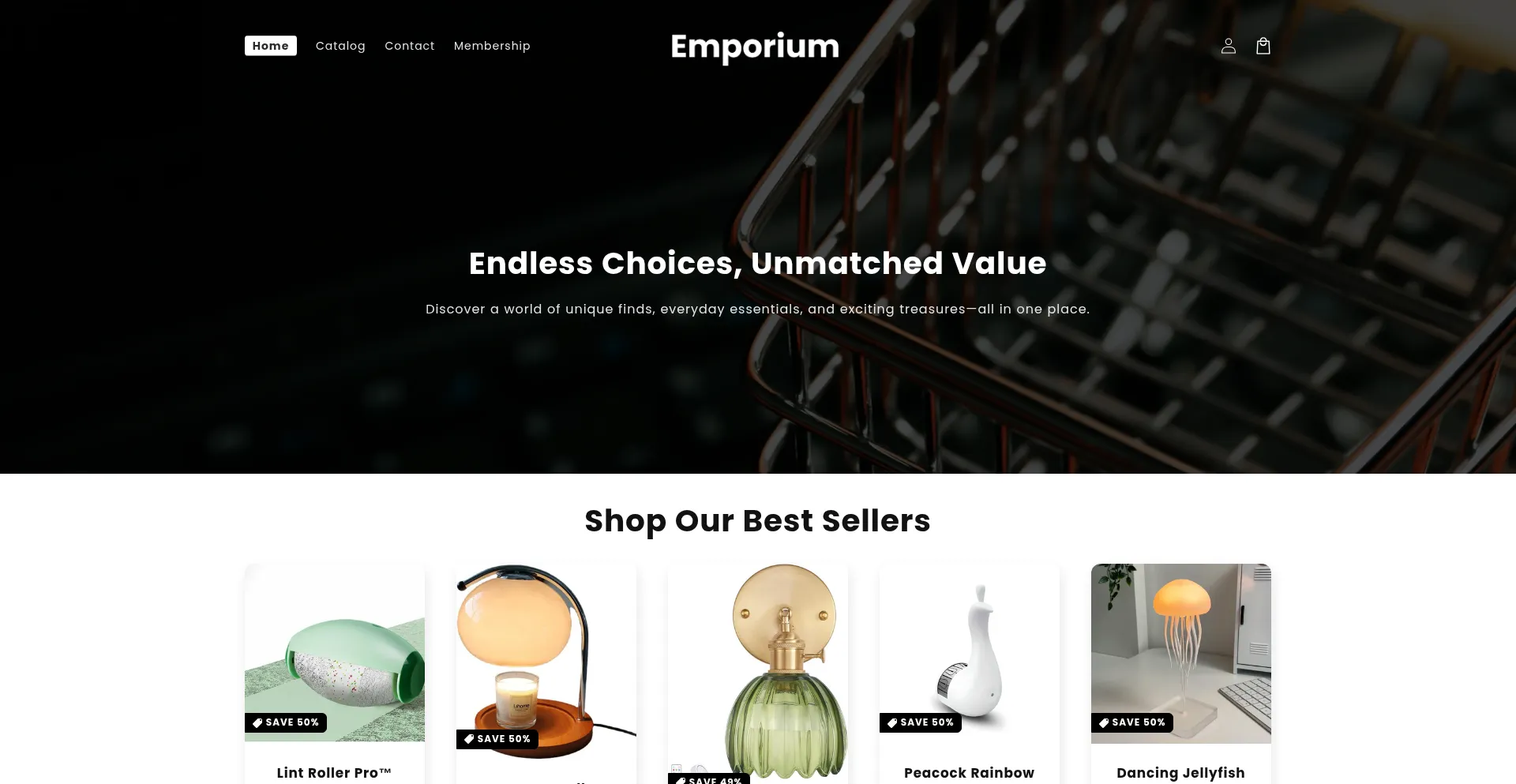 Website screenshot of Shopatemporium.com