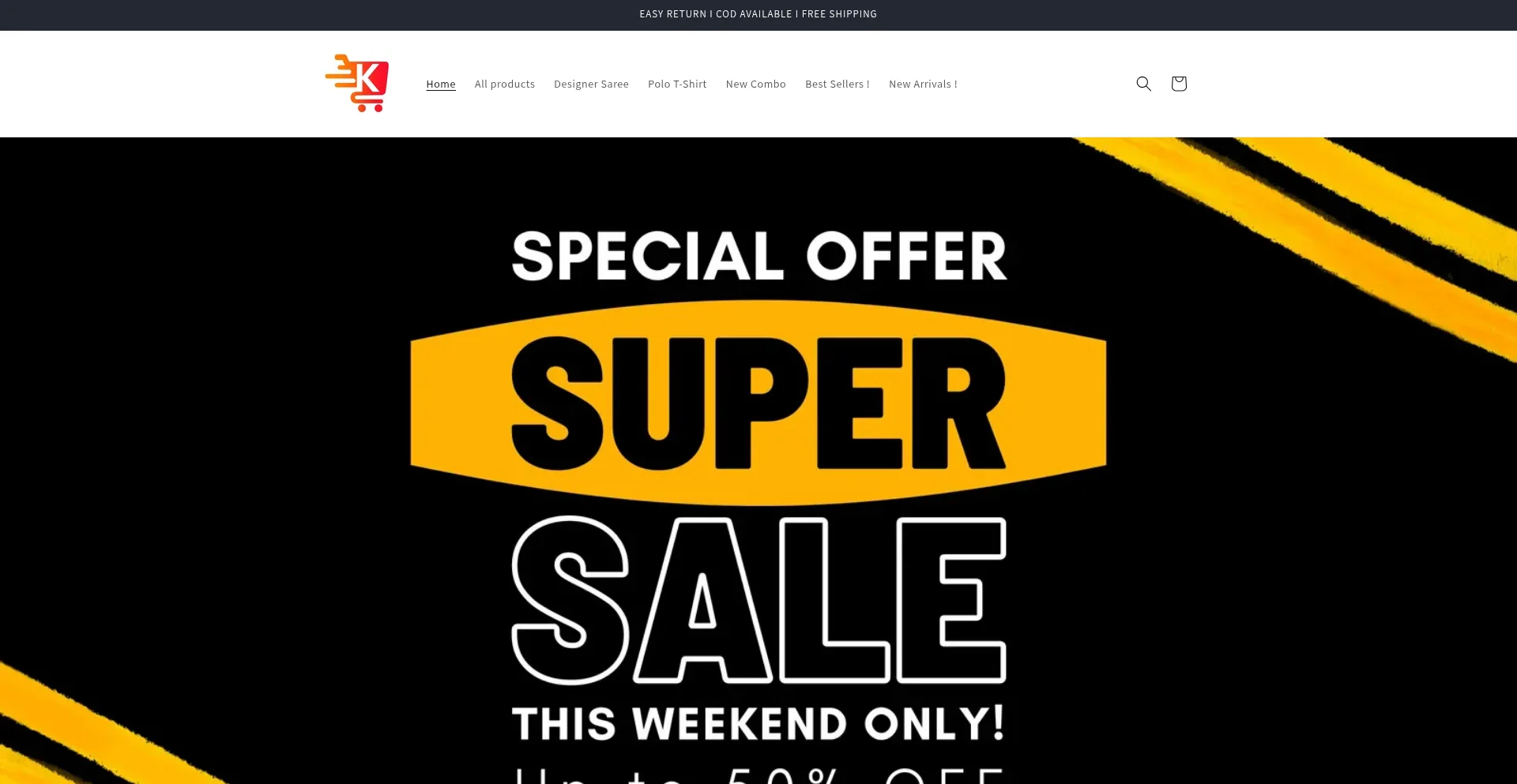 Website screenshot of Shopkarts.shop