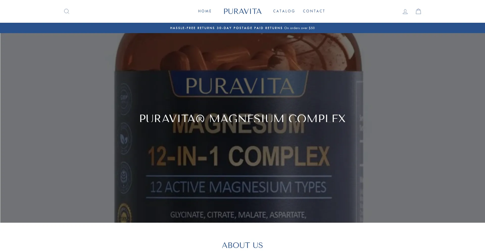 Website screenshot of Shoppuravita.com