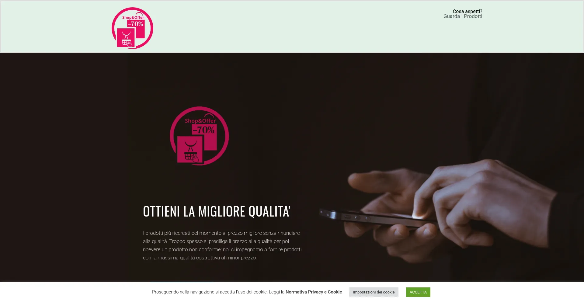 Website screenshot of Shoppyoffer.com