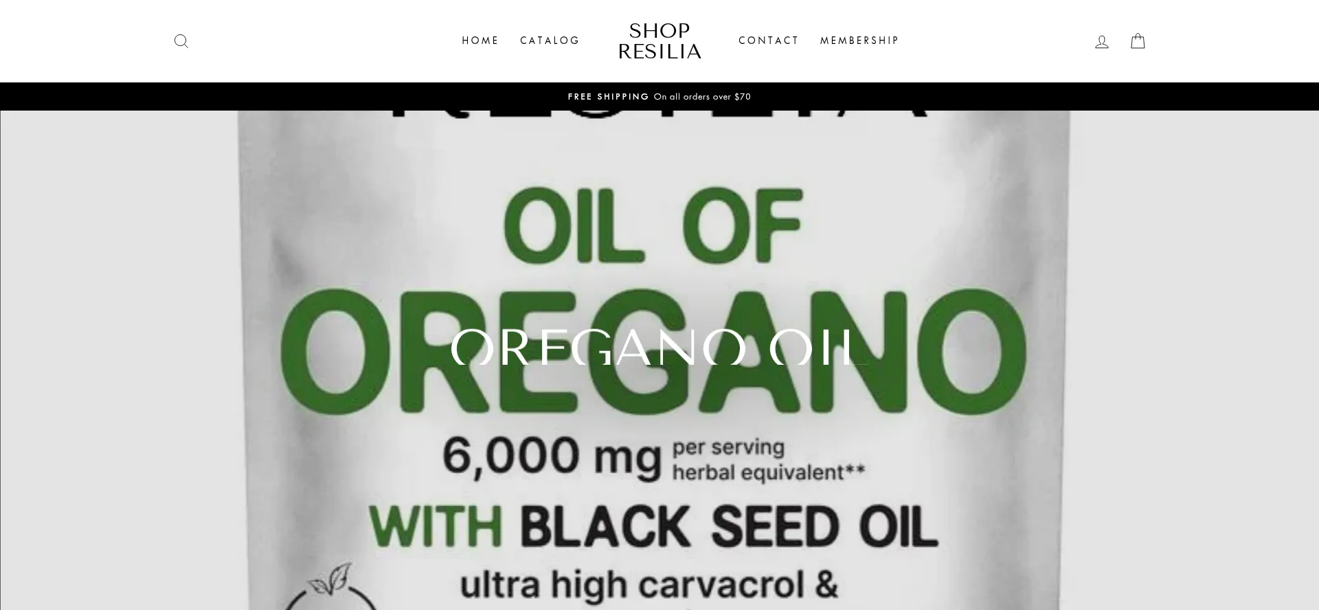 Website screenshot of Shopresilia.com