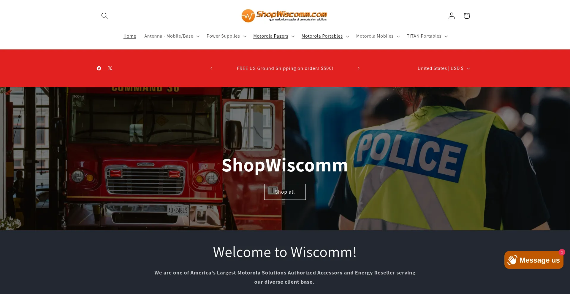 Shopwiscomm.com Screenshot