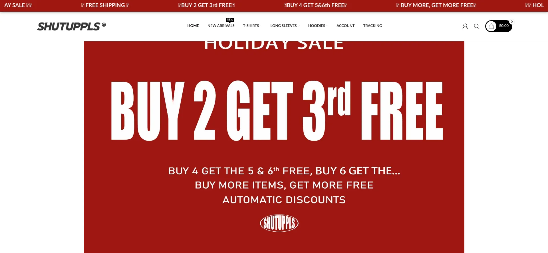 Website screenshot of Shutuppls.com