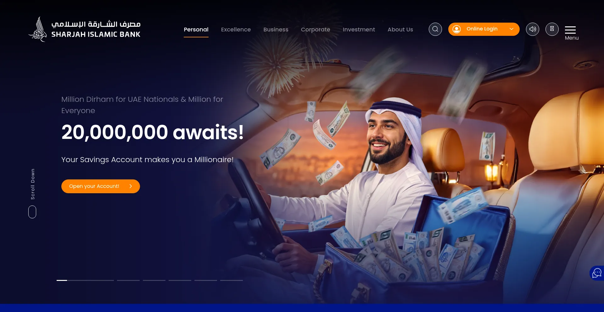 Website screenshot of Sib.ae