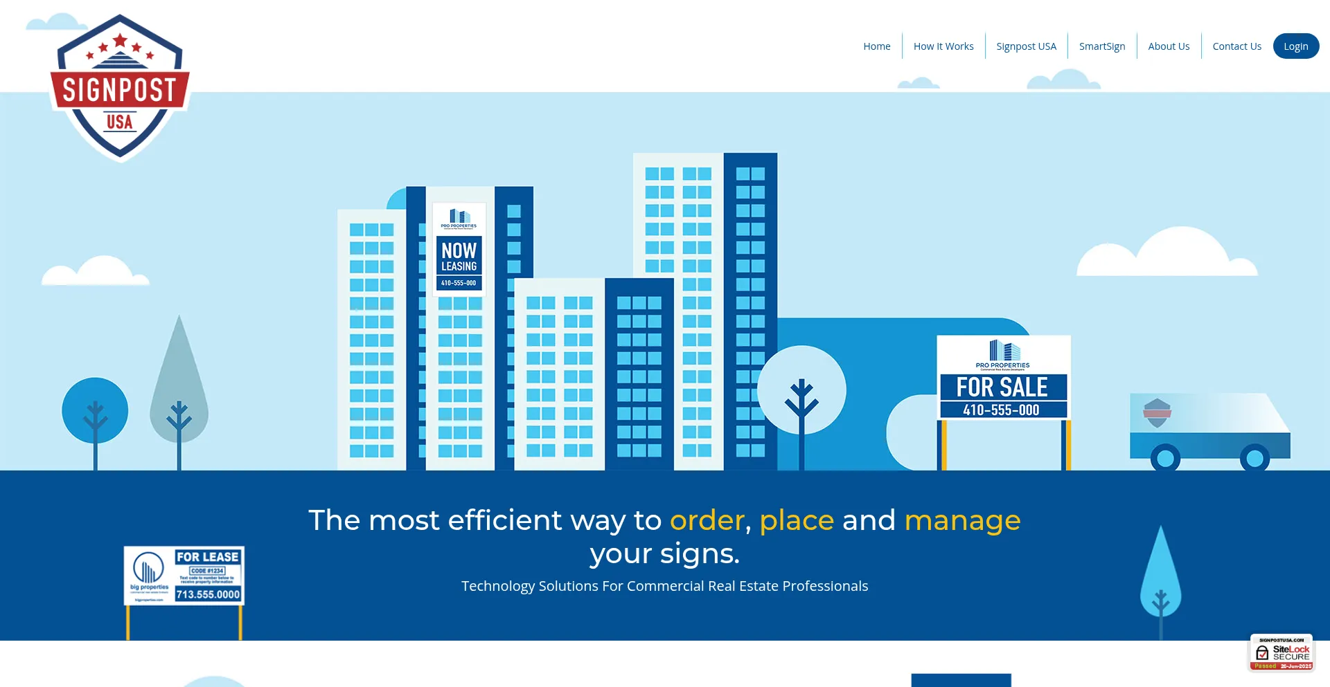 Website screenshot of Signpostusa.com
