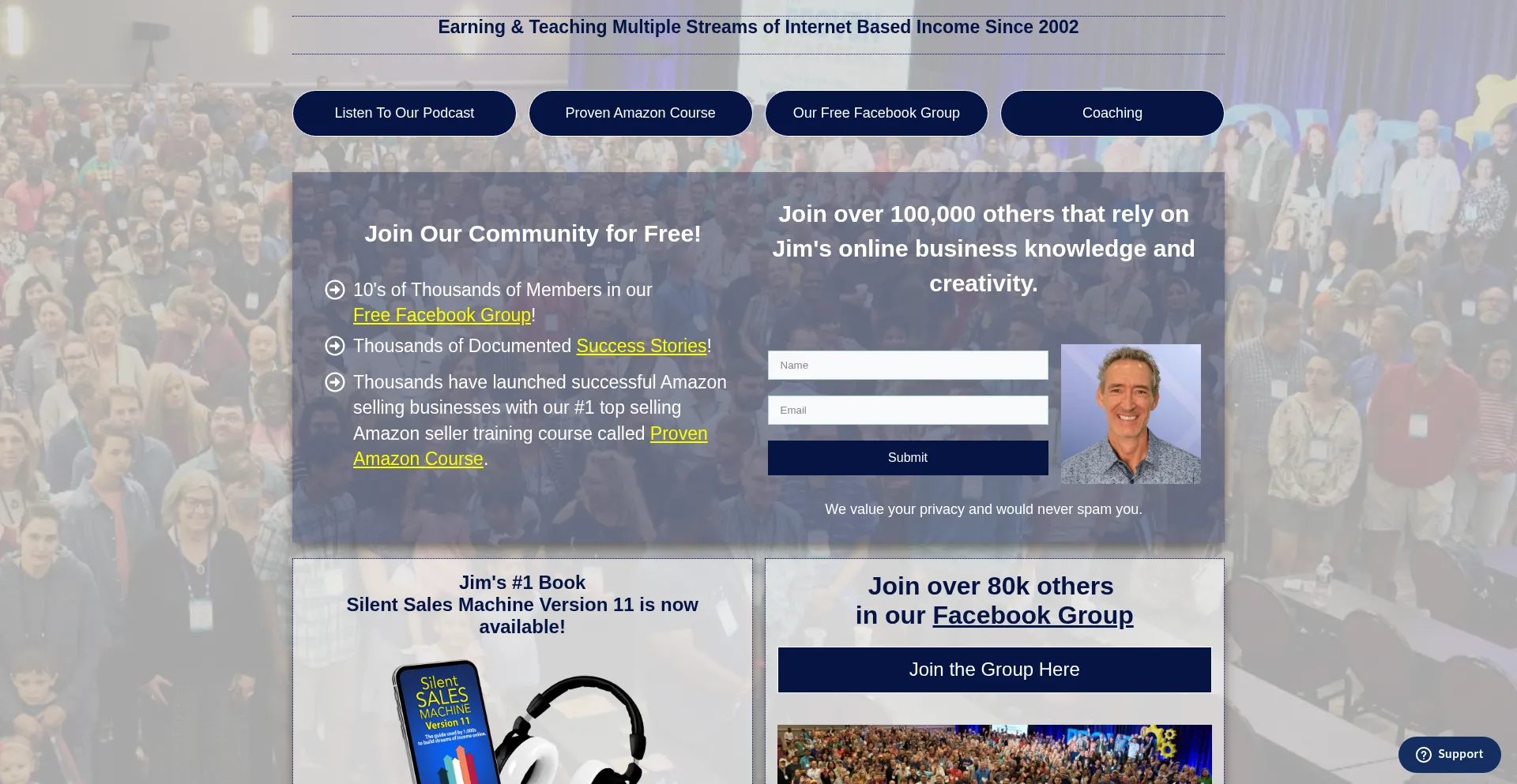 Website screenshot of Silentjim.com