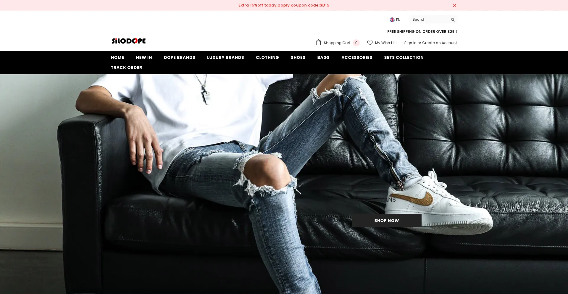 Website screenshot of Silodope.com