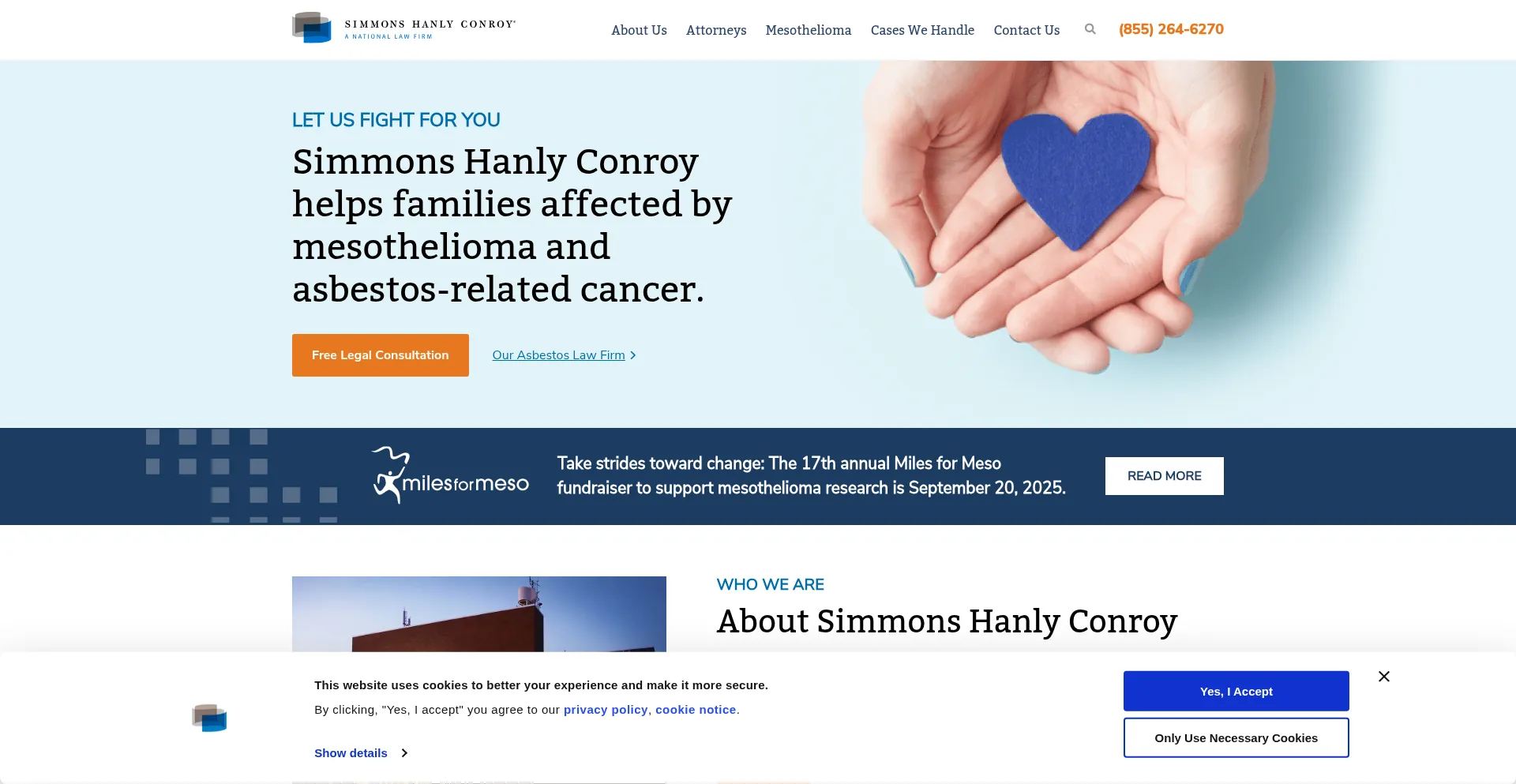 Website screenshot of Simmonsfirm.com