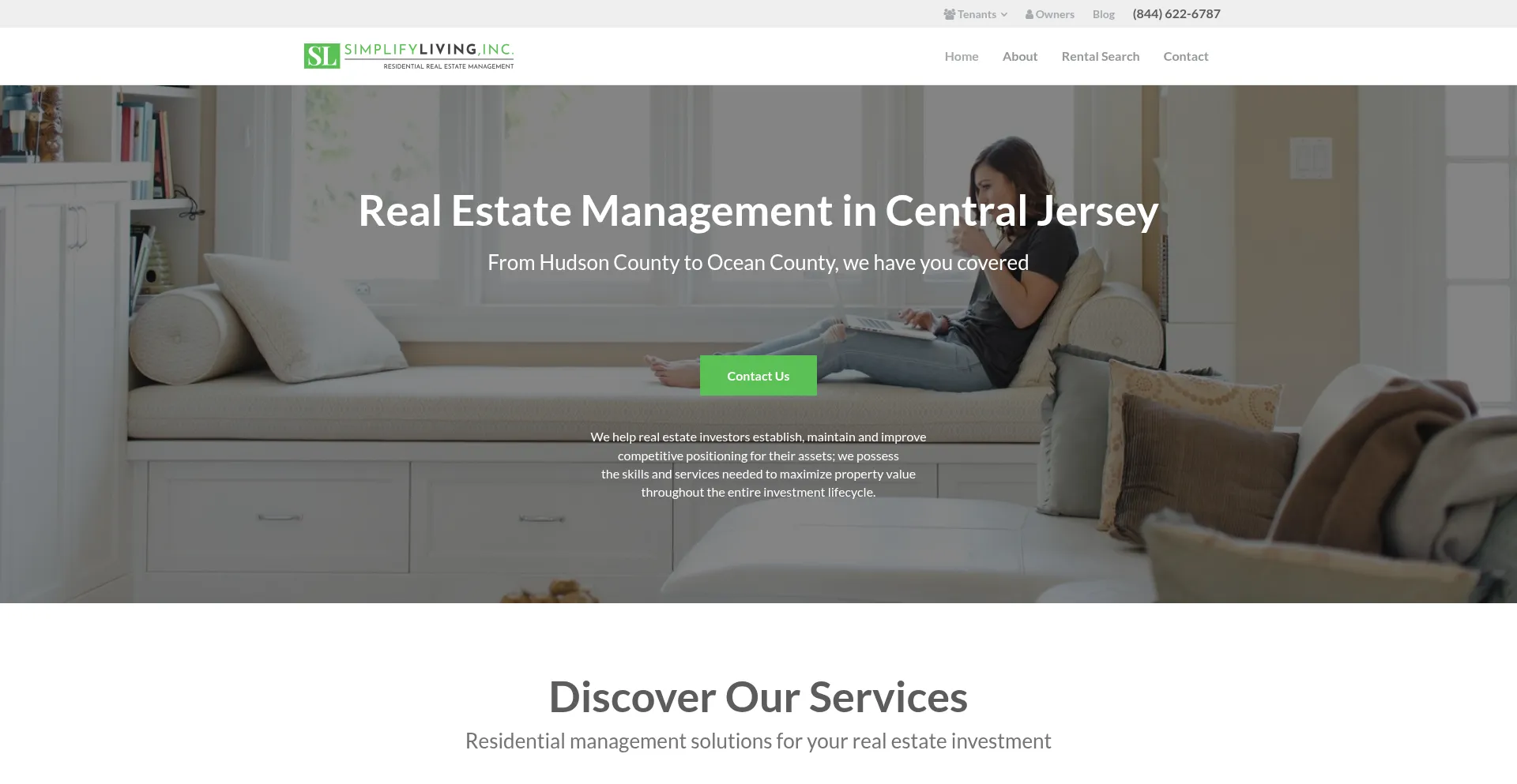 Website screenshot of Simplifyliving.co