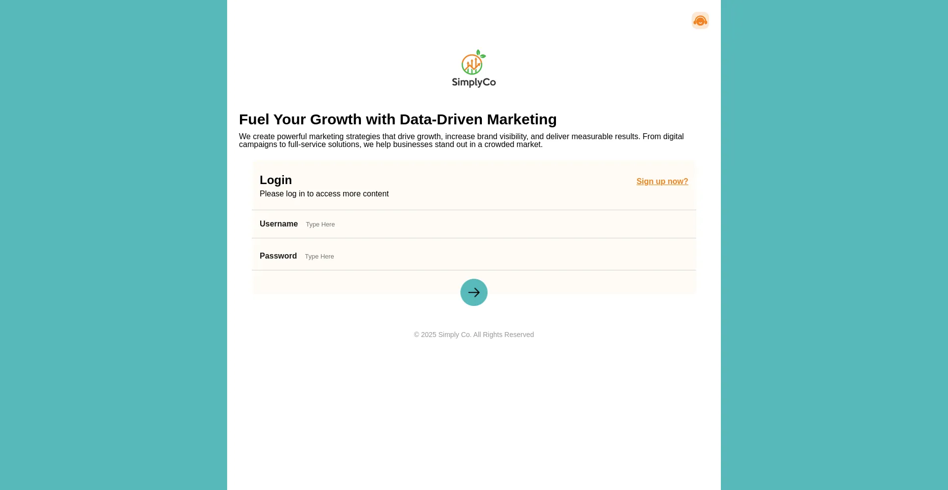 Website screenshot of Simplycomarketing.cc
