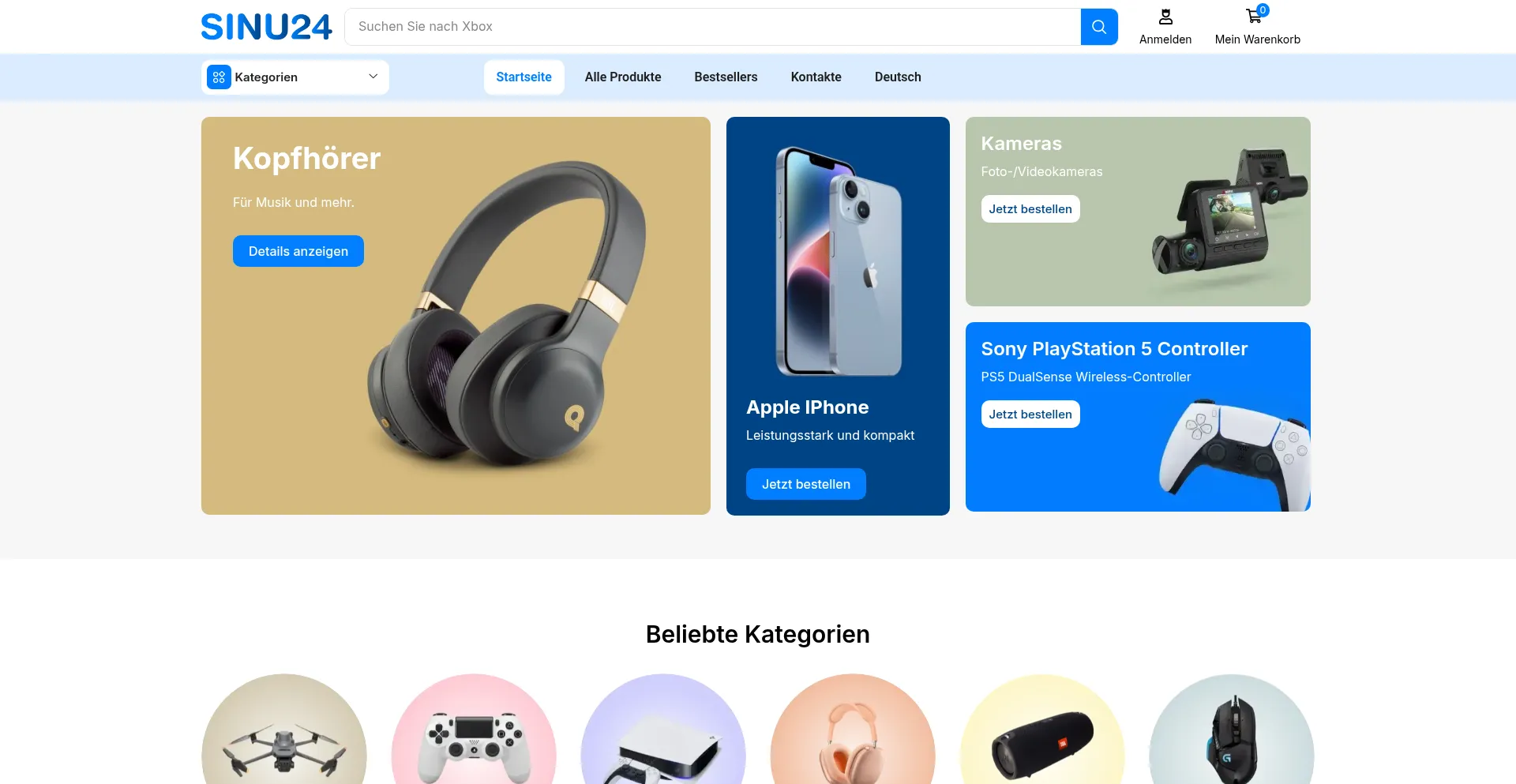 Website screenshot of Sinu24.de
