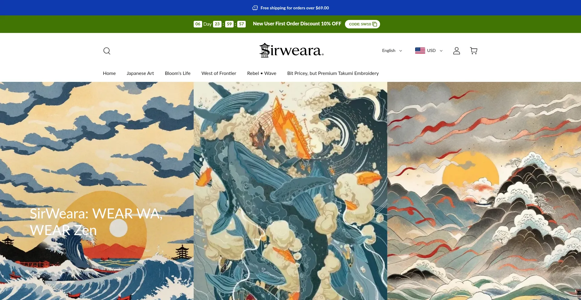 Website screenshot of Sirweara.com