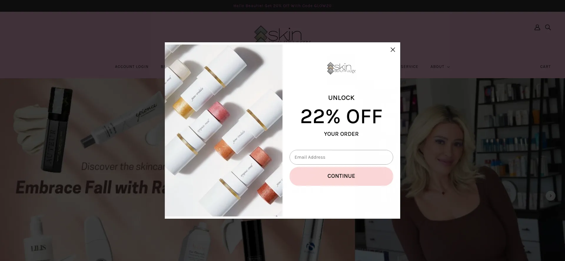 Skinbeautifulrx.com Screenshot