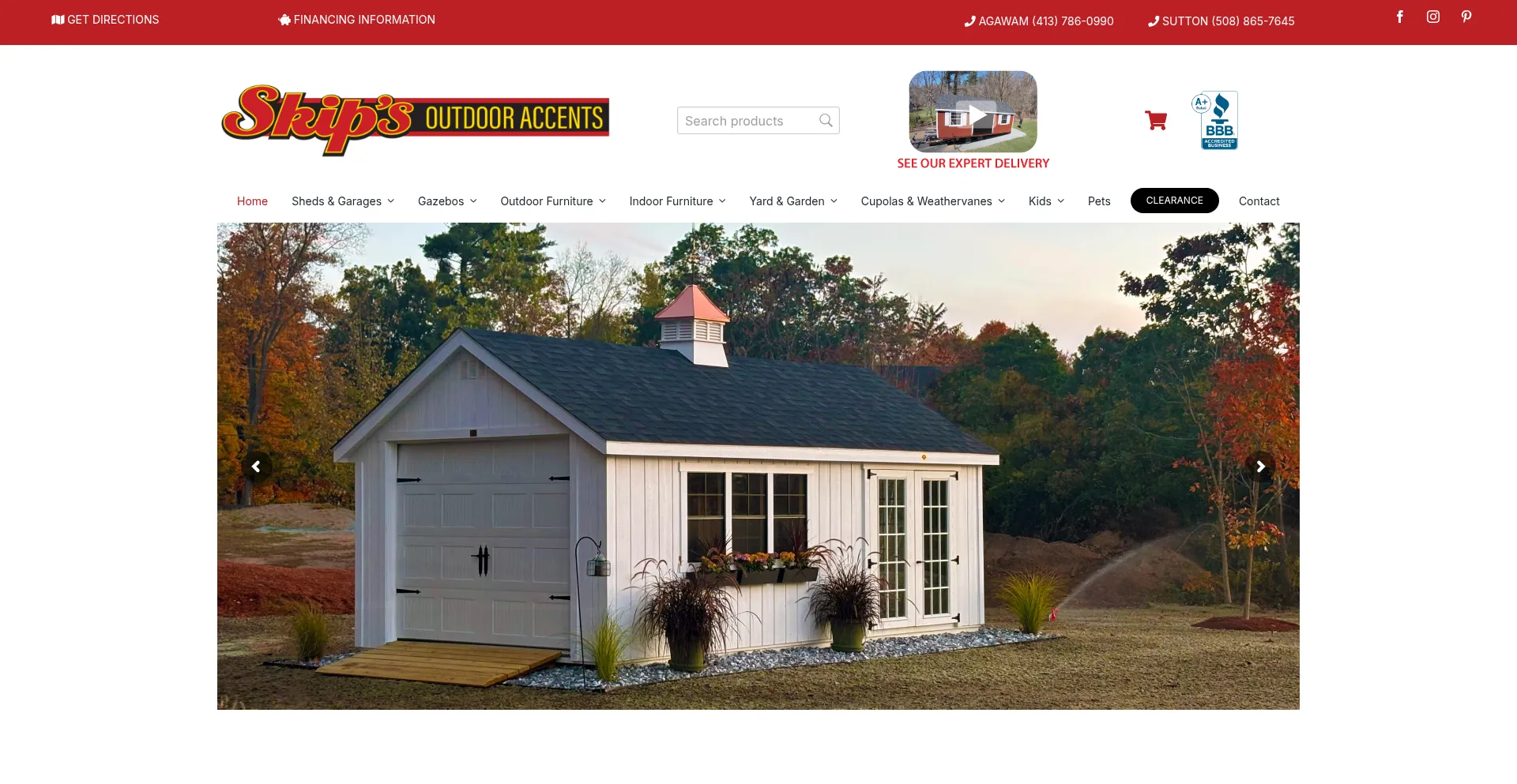 Website screenshot of Skipsonline.com