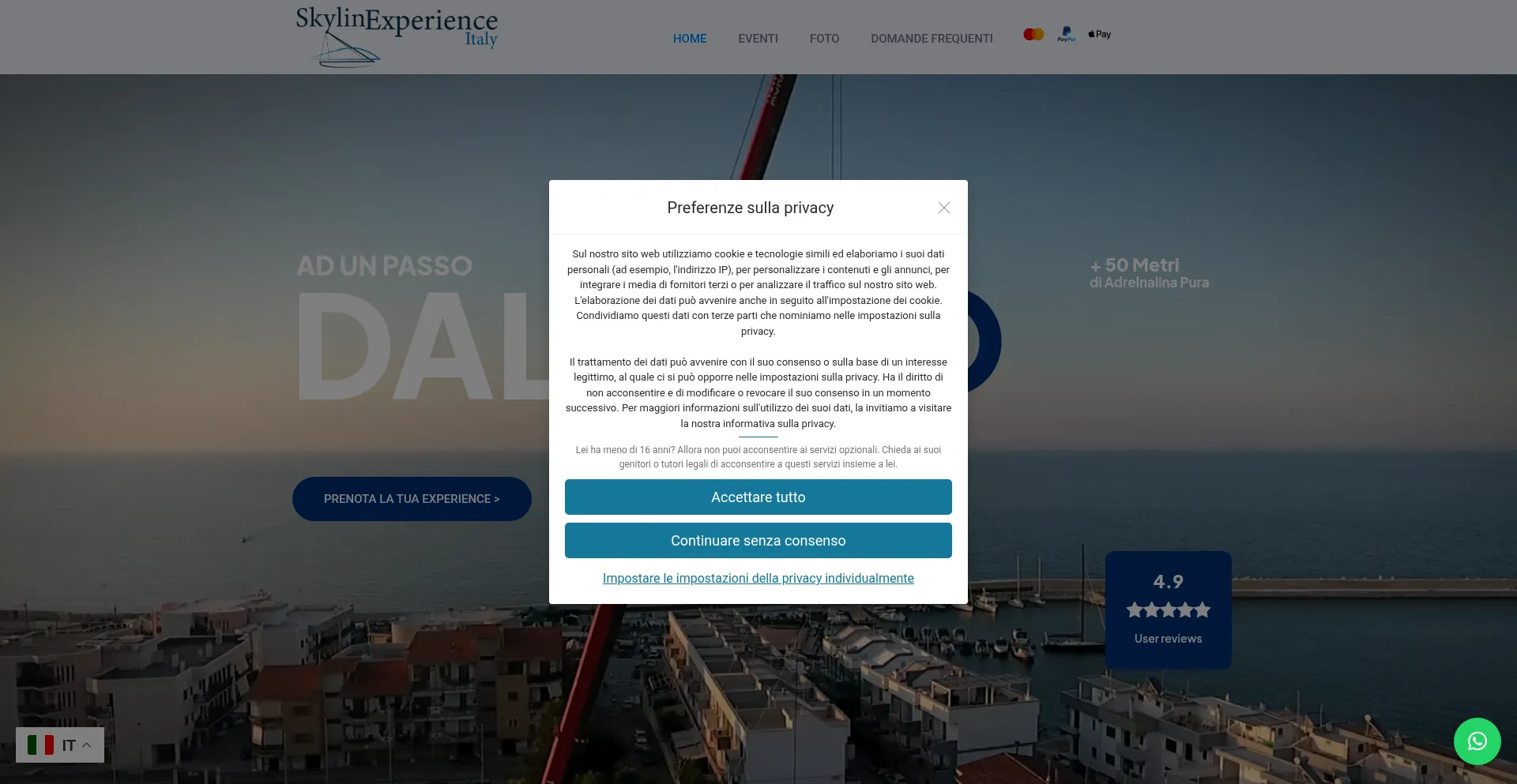 Skylinexperience.com Screenshot
