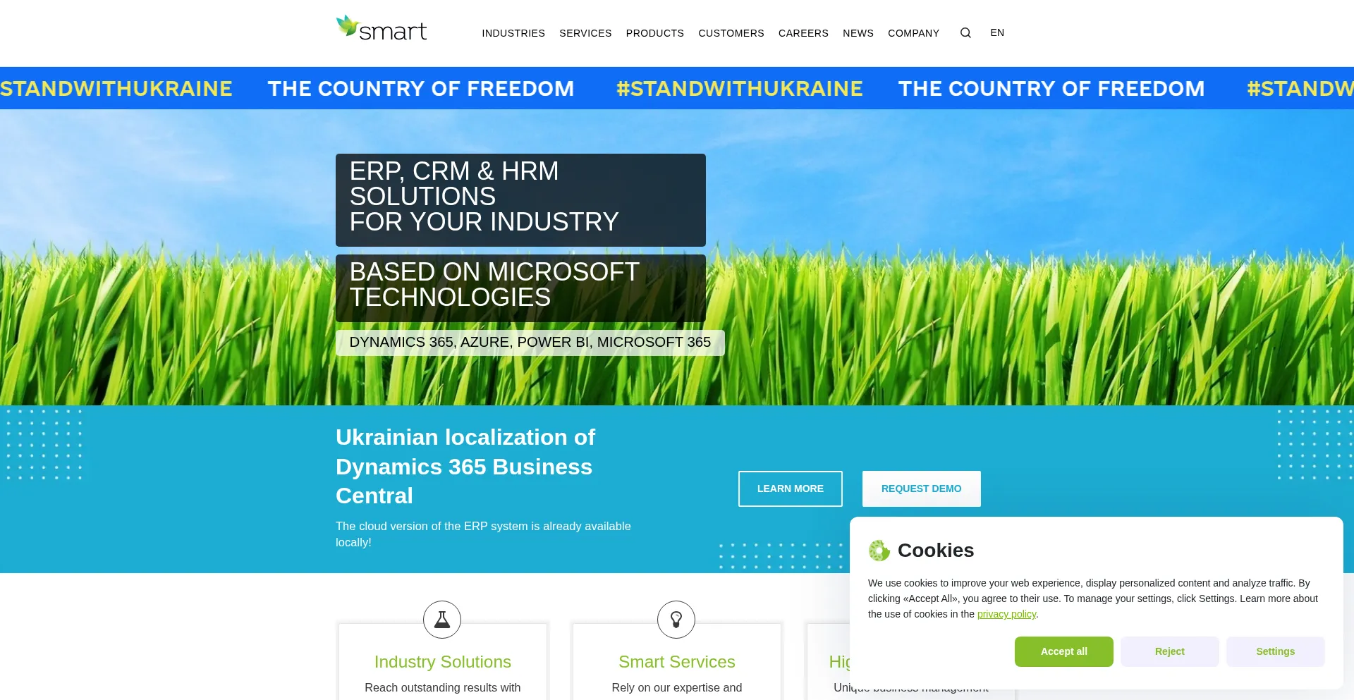 Website screenshot of Smart-it.com