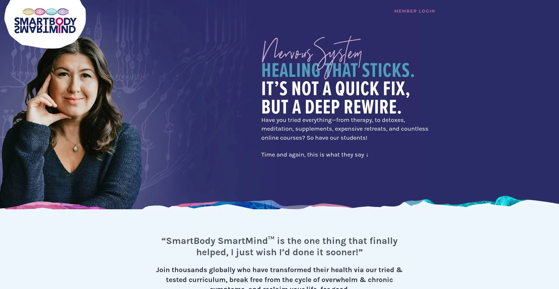 Website screenshot of Smartbodysmartmind.com